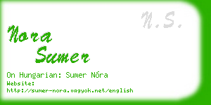 nora sumer business card